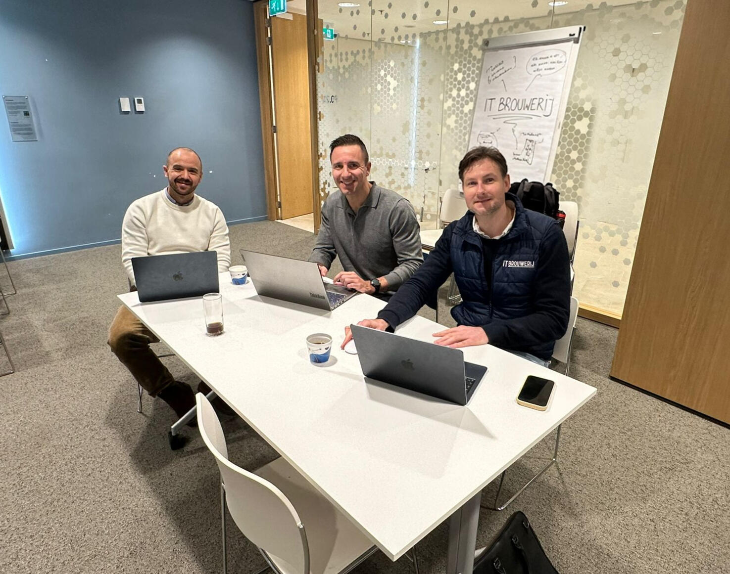 About IT Brouwerij Group of people behind a laptop